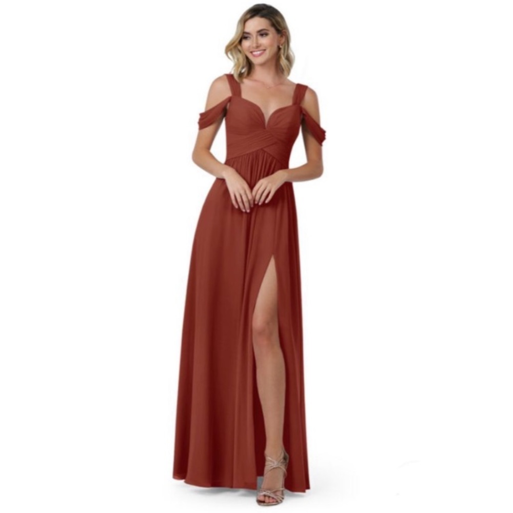 Azazie Lianne Dress in Terracotta